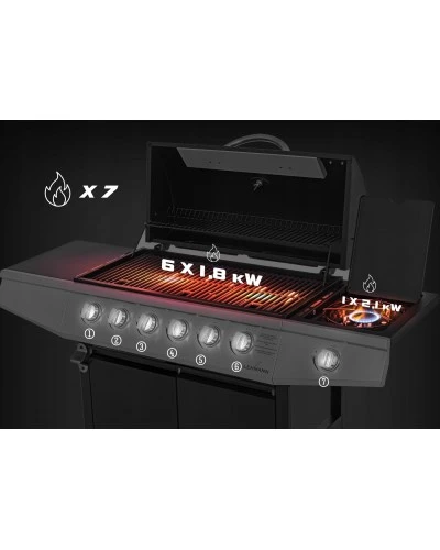 Газовий гриль LEHMANN VEGAS 12.8 kW 33.5 см x 72 см