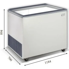 EKTOR 36 HGL (356л) Морозильна скриня з відкидним прямим склом CRYSTAL S.A. Греція
