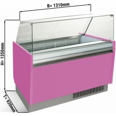 Вітрина для морозива 1,25 x 0,92 м - рожева GGM Gastro