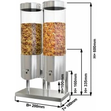 Диспенсер для мюслів подвійний - Ø 12 cm GGM Gastro