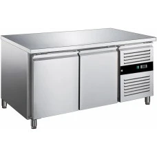 Холодильний стіл для пекрні PREMIUM - 1,5 x 0,8 m - 2 скляних дверей GGM Gastro
