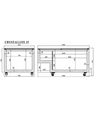 CRYSTALLITE 15 (600л) Морозильна бонета CRYSTAL S.A. Греція ЗНИЖКА !