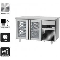 Холодильний стіл PREMIUM - 1,4 x 0,7 m - 2 скляних дверей GGM Gastro