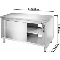 Стіл тепловий 1,8 м - з вікном для роздачі GGM Gastro