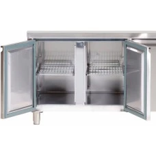 Холодильний стіл для пекрні PREMIUM - 1,5 x 0,8 m - 2 скляних дверей GGM Gastro