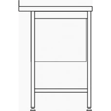 Ванна мийна односекційна нержавіюча (AISI 201) 600x700x850, глибина чаші 350 мм, без полиці