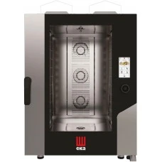 Конвекційно-парова газова піч Millennial Touch Screen Bakery з системою очищення, 10x 600x400mm - електронне управління, Tecnoeka, 18 kW, 850x1035x(H)1230mm