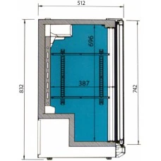 Холодильник барний - 0,6 x 0,51 m - 125 Л - 1 скляні двері - GGM Gastro