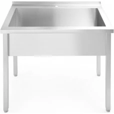 Стіл-мийка Budget Line без передньої кришки – гвинтовий, HENDI, Budget Line, 800x600x(H)850mm