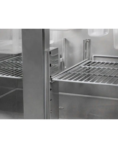 Холодильний стіл для піци - 0,9 x 0,7 m - 2 скляних дверей GGM Gastro