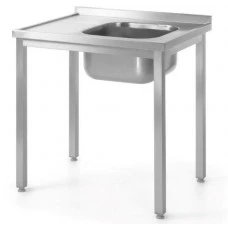Стіл з мийкою на болтах - для настінного монтажу1000x700x(H)850 mm