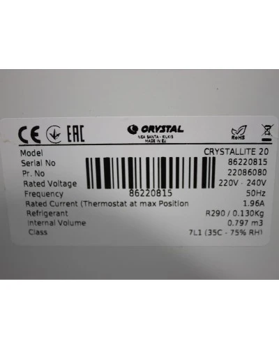 CRYSTALLITE 20 (800л) Морозильна бонета CRYSTAL S.A. Греція ЗНИЖКА !