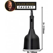 Підігрівач їжі / Лампа підігрівальна - Ø 180 mm - black GGM Gastro