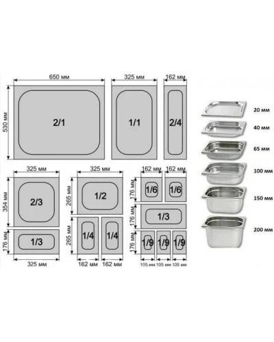 Гастроємність пластикова GASTROPLAST GN1/2, h=100 мм 6650112 (Туреччина)