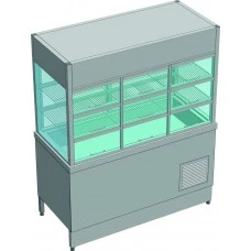 Вітрина кондитерська ПВХЛС-К VS/VSOP (без бокса) СТАНДАРТ 304/Ст.3 1500