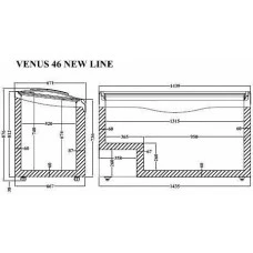 VENUS NL 46 (434л) Морозильна скриня з гнутим розсувним стеклом CRYSTAL S. A. Греція