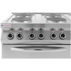 Плита електрична 6-ти конфоркова Kitchen Line з електричною конвекційною духовою шафою GN 1/1