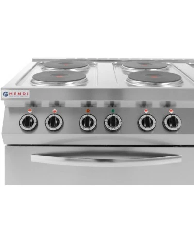Плита електрична 6-ти конфоркова Kitchen Line з електричною конвекційною духовою шафою GN 1/1