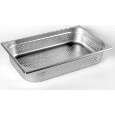 Гастроємність перфорована н/с AISI 304 без ручок 1/1x100mm, ? 3 mm