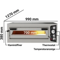 Піч для піци, 6 х 35 см, 2 камери