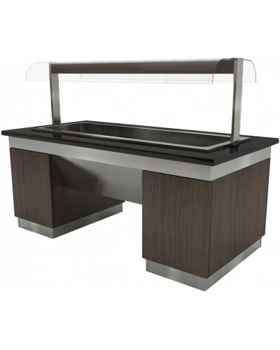 Салат-бар тепловий - 2,0 x 1,0 м - 5x GN 1/1 GGM Gastro