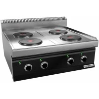 Плита електрична, 4 круглі конфорки (10,4 кВт) GGM Gastro