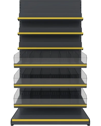 Кондитерський торговий стелаж FVSP-8 (2200х1200) комбінований