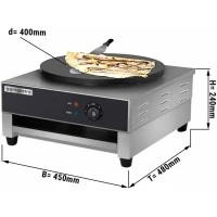Апарат для млинців - 1 пост - Ø 40 cm GGM Gastro