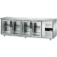 Холодильний стіл ECO - 2,2 x 0,7 m - з 4 скляних дверей GGM Gastro