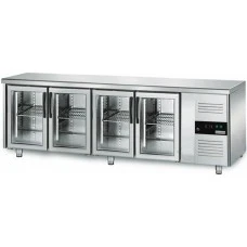Холодильний стіл ECO - 2,2 x 0,7 m - з 4 скляних дверей GGM Gastro