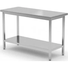 Стіл центральний з полицею – на болтах, глибина 600 мм, HENDI, Kitchen Line, 800x600x(H)850mm