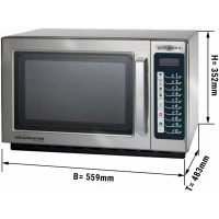 Піч мікрохвильова автоматична, 34 літри - 1100 Вт GGM Gastro