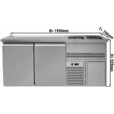 Холодильний стіл для пива 1,95 x 0,7 м - 2 дверцят GGM Gastro