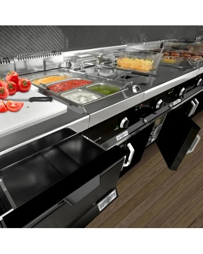 Плита електрична, 4 круглі конфорки (10,4 кВт) GGM Gastro