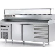 Стіл піцерійний Coreco MFP80-200-R290+DRAWERS+CASTORS