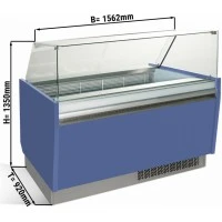 Вітрина для морозива 1,56 x 0,92 - блакитна GGM Gastro