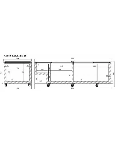 CRYSTALLITE 25 (1050л) Морозильна бонета CRYSTAL S.A. Греція