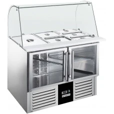 Саладетта PREMIUM - 0,9 x 0,7 - 2 скляних дверей GGM Gastro