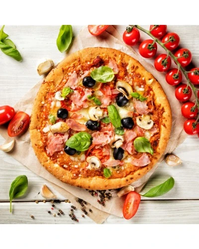 Холодильний стіл для піци PREMIUM - 1,5 x 0,8 m - 2 скляних дверей GGM Gastro