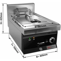 Фритюрниця електрична - 10 Л (9 kW) GGM Gastro