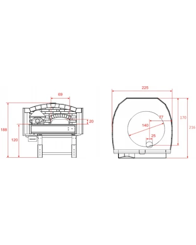 Піч для піци на дровах Asterm DR140