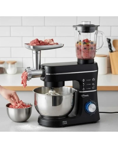 Кухонний комбайн 5в1+ 9 насадок, 1400 Вт, 10 л, Domotec R-6676B
