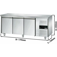 Морозильний стіл ECO 1,8 x 0,7 м (3 двері) GGM Gastro
