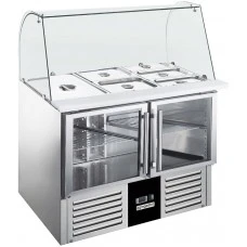 Саладетта PREMIUM - 0,9 x 0,7 - 2 скляних дверей GGM Gastro