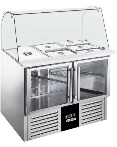 Саладетта PREMIUM - 0,9 x 0,7 - 2 скляних дверей GGM Gastro