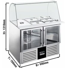 Саладетта PREMIUM - 0,9 x 0,7 - 2 скляних дверей GGM Gastro