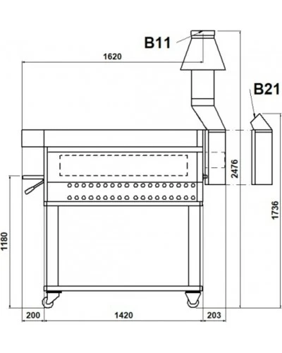 Піч для піци P110/B 1/S (Moretti Forni)