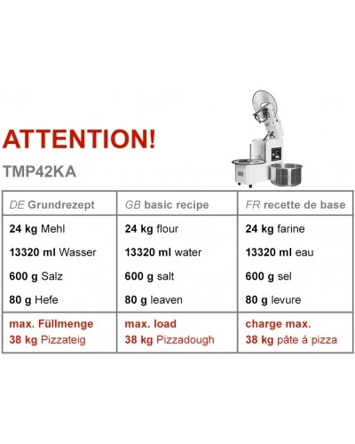 Тістоміс 42 л-38 kg /2 швидкості - 400 B GGM Gastro