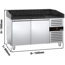 Холодильний стіл для піци PREMIUM - 1,5 x 0,8 m - 2 скляних дверей GGM Gastro