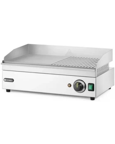 Поверхня для смаження-гриль - 1/2 - гладка, 1/2 - рифлена - Kitchen Line, 20-240В/2400Вт, 527х404х(В)233мм